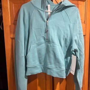 Lululemon Soft Teal Half-Zip Sweater